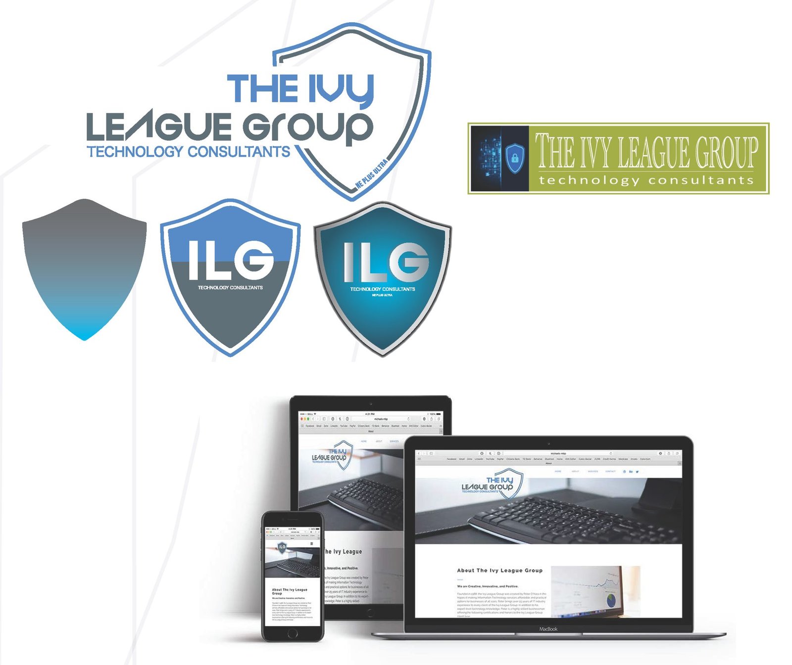 The Ivy League Group: Logos & Identity, Web Design